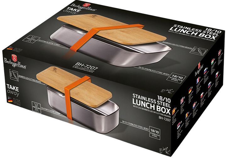 Lunch box Berlinger Haus Jednokomorowy z bambusową pokrywką 1500 ml (5999108450693) - obraz 3
