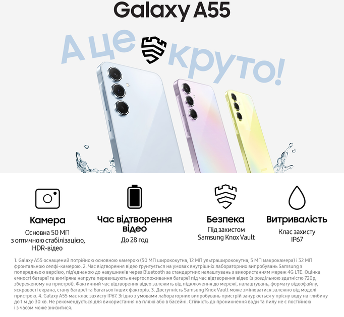 Мобильный телефон Samsung Galaxy A55 5G 8/128GB Iceblue (SM-A556BLBAEUC) - изображение 10