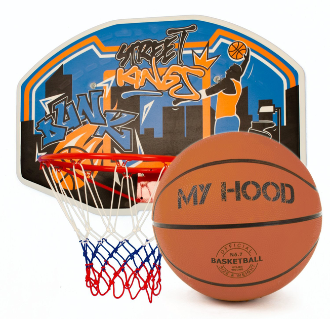 Набір для гри в баскетбол My Hood Wall з м'ячем (5704035340029) - зображення 1