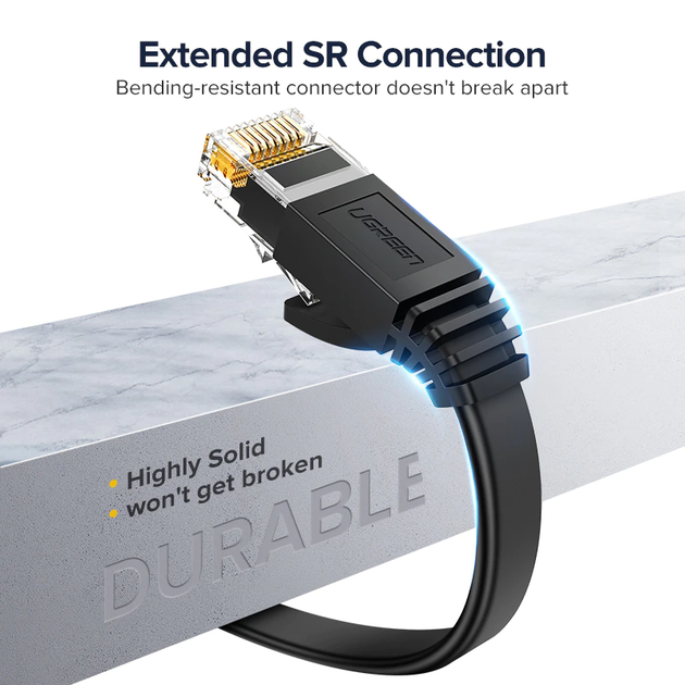 Высокоскоростной интернет кабель UGREEN NW102 RJ45 Gigabit Ethernet для PS5 PS4 Lan сетевой кабель шнур 2 м (20160) - изображение 5