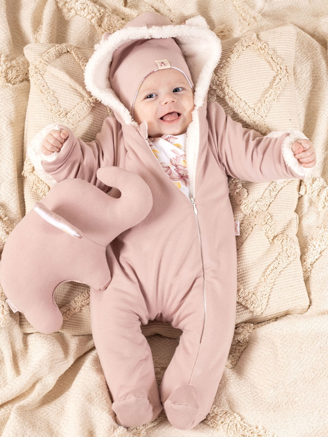 Pajacyk niemowlęcy ciepły polarowy dla dziewczynki Nicol 203270 56 cm Beżowy (5905601026310) - obraz 2