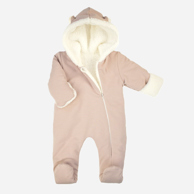 Pajacyk niemowlęcy ciepły polarowy dla dziewczynki Nicol 203270 62 cm Beżowy (5905601026327) - obraz 1