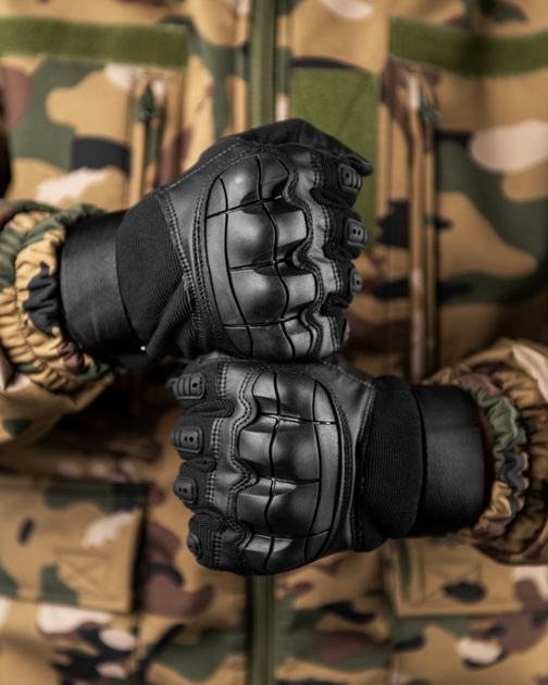 Тактичні рукавички ultra protect армійські black XL - зображення 2