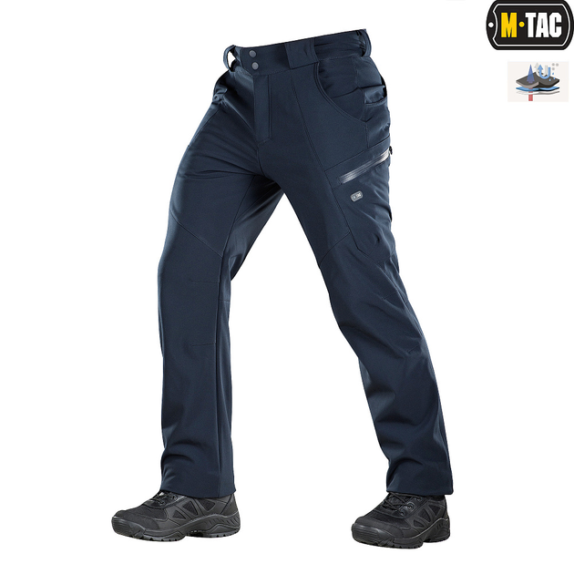 M-Tac брюки Soft Shell Winter Dark Navy Blue XS - изображение 1
