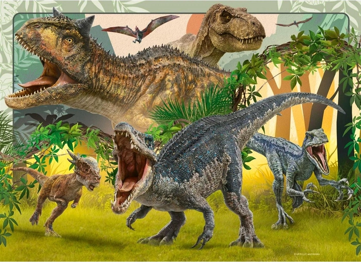 Пазл Ravensburger Jurassic World Bumper 4 x 100 елементів (4005556056194) - зображення 2
