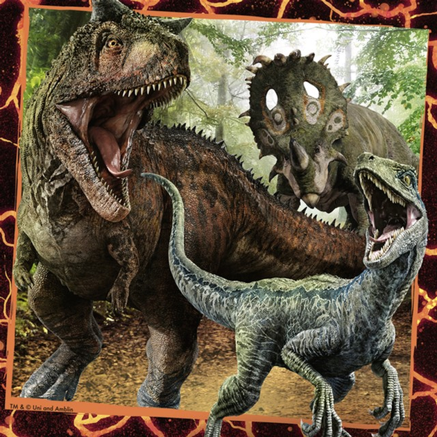 Puzzle Ravensburger Jurassic World 2 3 x 49 elementy (4005556080540) - obraz 2