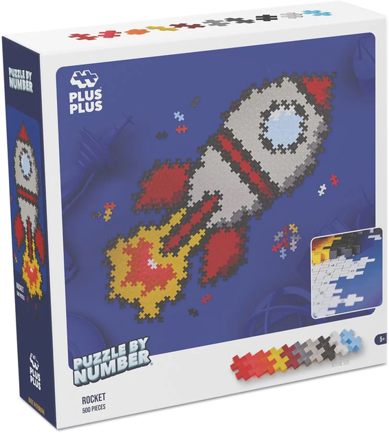 Puzzle by number Plus Plus Rakieta 500 elementów (5710409107594) - obraz 1