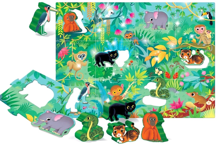 Puzzle Lisciani Carotina Baby Jungle 18 elementów (8008324058471) - obraz 2