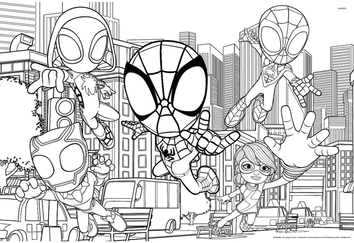 Puzzle dwustronne Lisciani Maxi Floor Marvel Spidey 2 x 24 elementy (8008324099788) - obraz 3