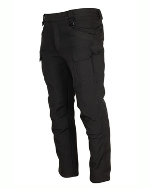 Тактичні штани утеплені SoftShell Black XXL - зображення 1
