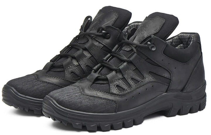 Тактические кроссовки демисезонные PAV 101 черные кожаные с мембраной 41 - изображение 1