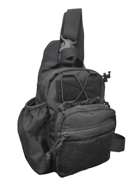 Тиктична нагрудна сумка через плече чорна - изображение 1