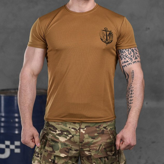 Потоотводящая мужская футболка Coolmax с принтом "Верный навсегда" койот размер S - изображение 1