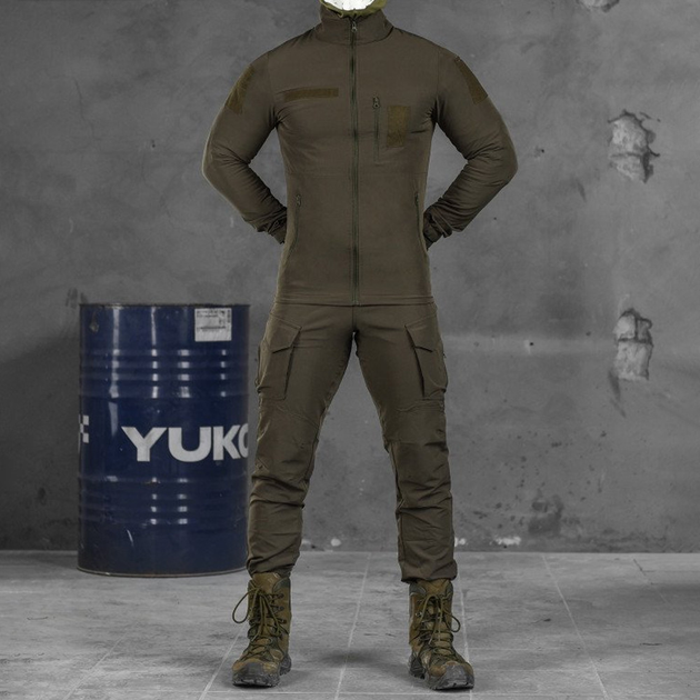 Легкий костюм "Smok" куртка + штани олива розмір S - зображення 1