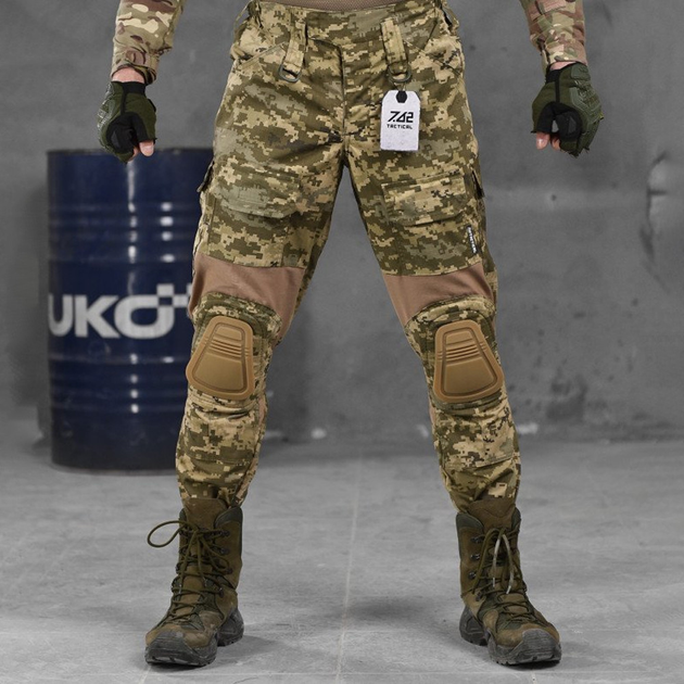 Мужские брюки "7.62 tactical G3" рип-стоп с наколенниками пиксель размер XL - изображение 1