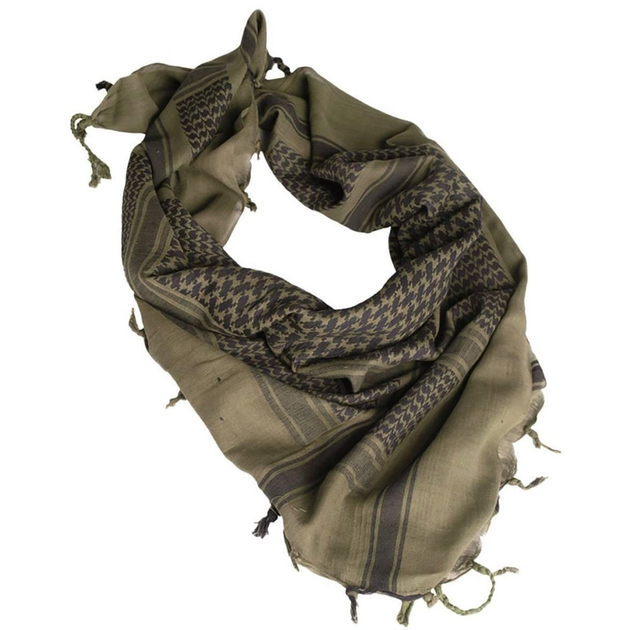 Хлопковый шарф арафатка / Платок шемаг хаки 110 х 110 см - изображение 1