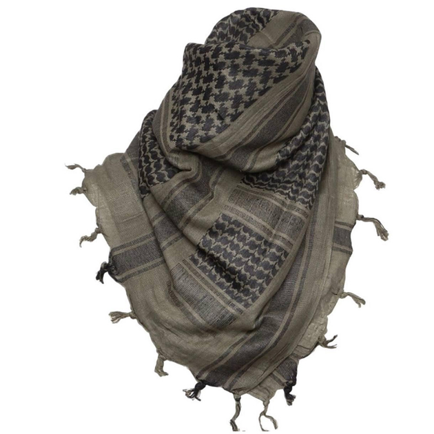 Бавовняний шарф арафатка / Хустка шемаг хакі 110 х 110 см - зображення 2