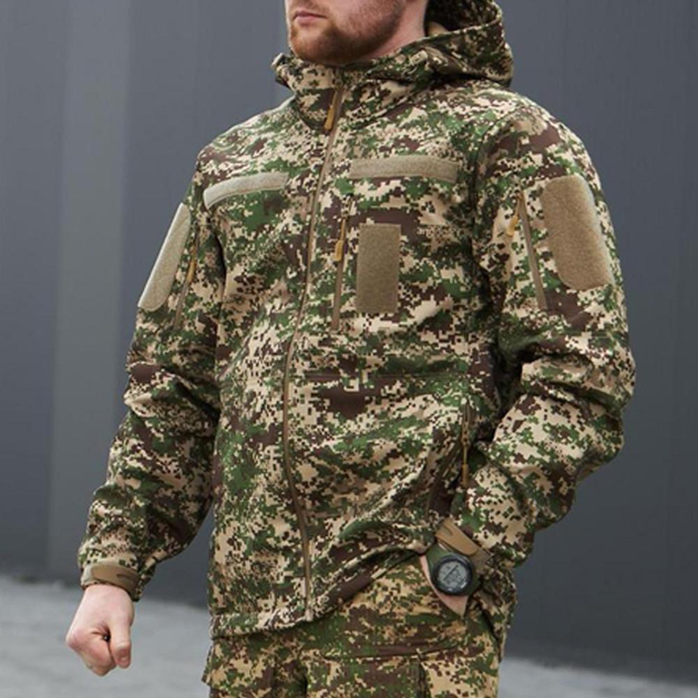 Демісезонна чоловіча Куртка "AK Military" SoftShell варан розмір L - зображення 1