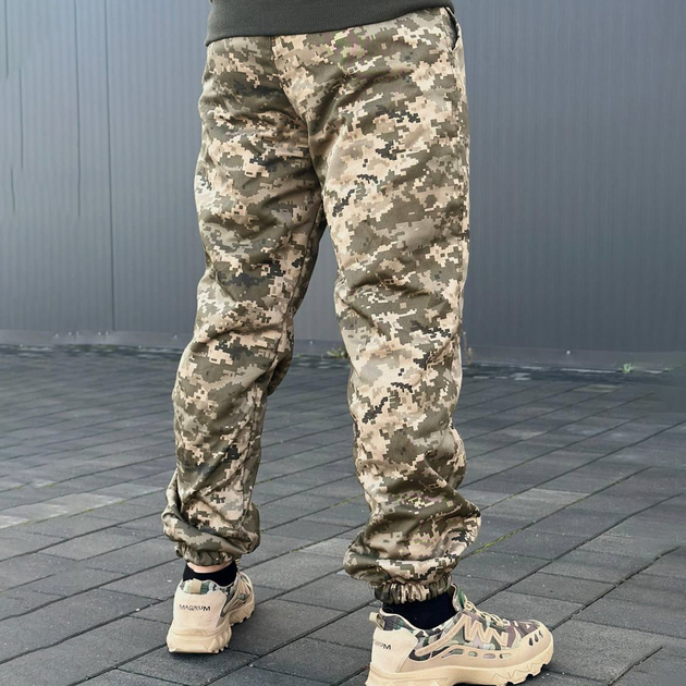 Мужские брюки Cargo из полиэстера и хлопка пиксель размер L - изображение 2