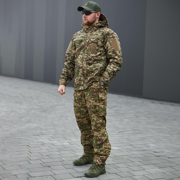 Демисезонная мужская Куртка "AK Military" SoftShell варан размер 3XL - изображение 2