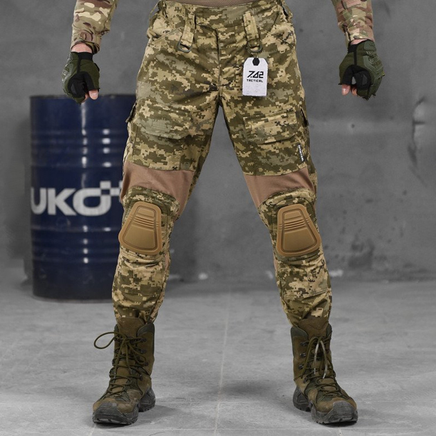 Мужские брюки "7.62 tactical G3" рип-стоп с наколенниками пиксель размер L - изображение 1