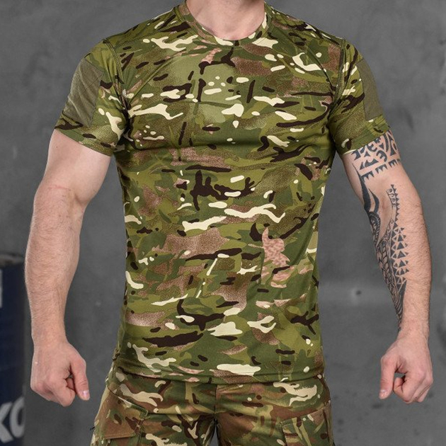 Потоотводящая мужская футболка "Monster" Coolmax с липучками для шевронов мультикам размер L - изображение 1