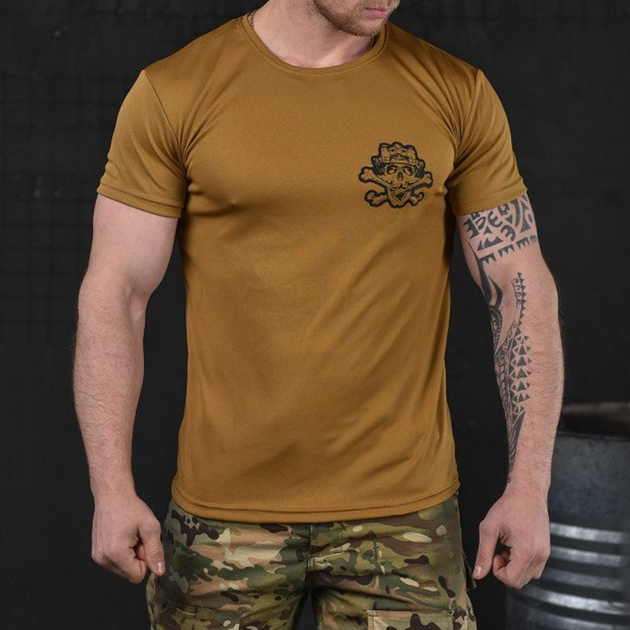 Потоотводящая мужская футболка Odin coolmax с принтом "Panotos" койот размер XL - изображение 1