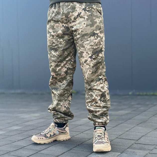 Чоловічі штани Cargo з поліестеру та бавовни піксель розмір 5XL - зображення 1