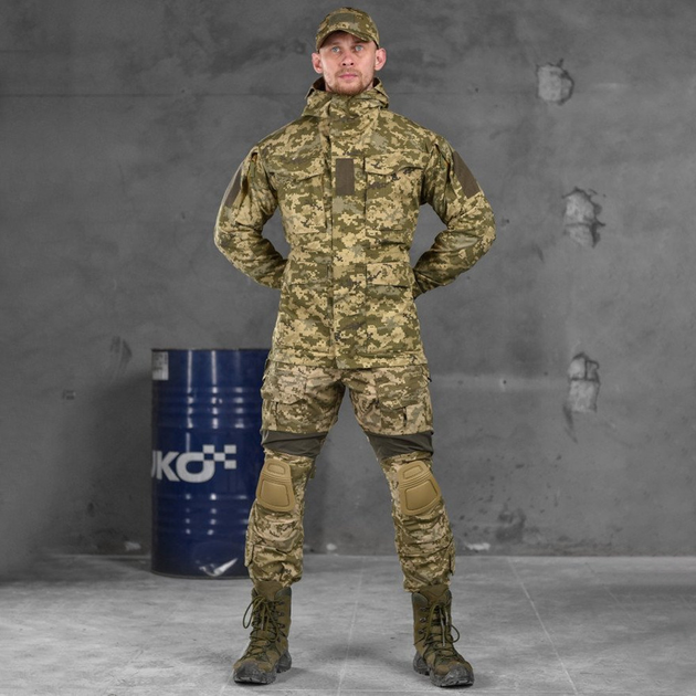 Мужской демисезонный костюм "OMUT" 4в1 куртка + убакс + брюки + кепка пиксель размер 3XL - изображение 2