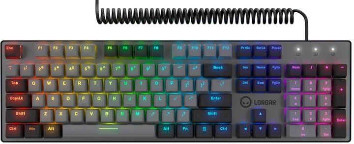 Klawiatura przewodowa Lorgar Azar 514 RGB USB Black (LRG-GK514B-US) - obraz 2