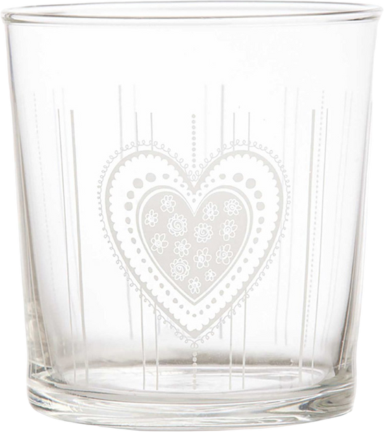 Набір склянок з товстим дном La Porcellana Bianca Babila Серце 350 мл прозорий 6 шт (P401000002) - зображення 1