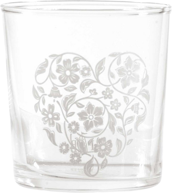 Набір склянок з товстим дном La Porcellana Bianca Babila Серце/квіти 350 мл прозорий 6 шт (P401000009) - зображення 1