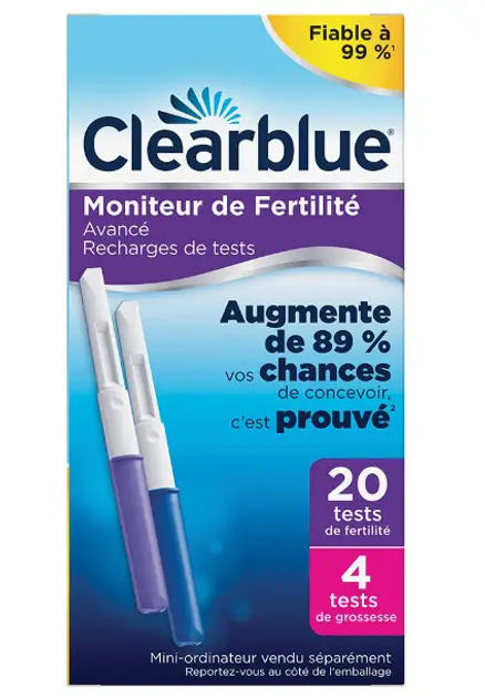 Тест на фертильность 20 шт + тесты на беременность 4 шт, Clearblue - изображение 1