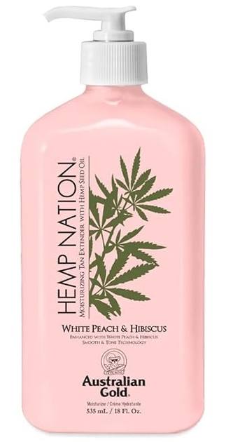 Лосьйон для тіла Australian Gold Hemp Nation White Peach and Hibiscus Tan Extender Зволожуючий 535 мл (0054402330111) - зображення 1