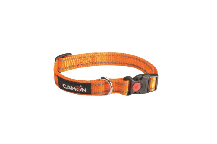 Світловідбиваючий нашийник для собак Camon Помаранчевий 20 мм 33-53 см (8019808187143) - зображення 1