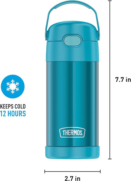 Пляшка для пиття Thermos Funtainer з соломинкою 355 мл синій (5010576343185) - зображення 2