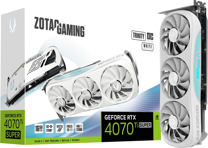 Karta graficzna Zotac PCI-Ex GeForce RTX 4070 Ti Super Trinity OC White Edition 16GB GDDR6X (256bit) (2625/21000) (HDMI, 3 x DisplayPort) (ZT-D40730Q-10P) - obraz 8