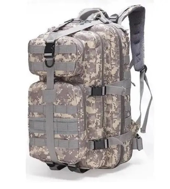 Тактичний похідний рюкзак на 35 л D3-GGL-206 Сірий піксель - зображення 1