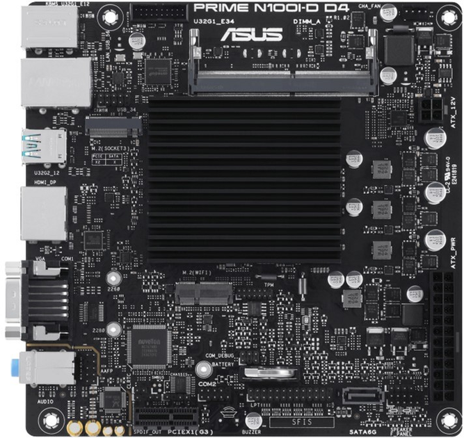 Płyta główna Asus PRIME N100I-D D4-CSM (sBGA 1264, SoC, PCI-E x1) - obraz 1