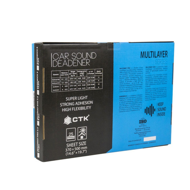 ВіброШумоізоляція Acoustics Multi Mat Pro 5,5 мм 500x370 мм - зображення 5