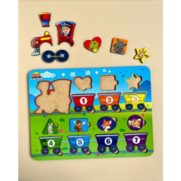 Деревянная игра сортер "Паровоз, геометрические фигуры" – фото, отзывы ...