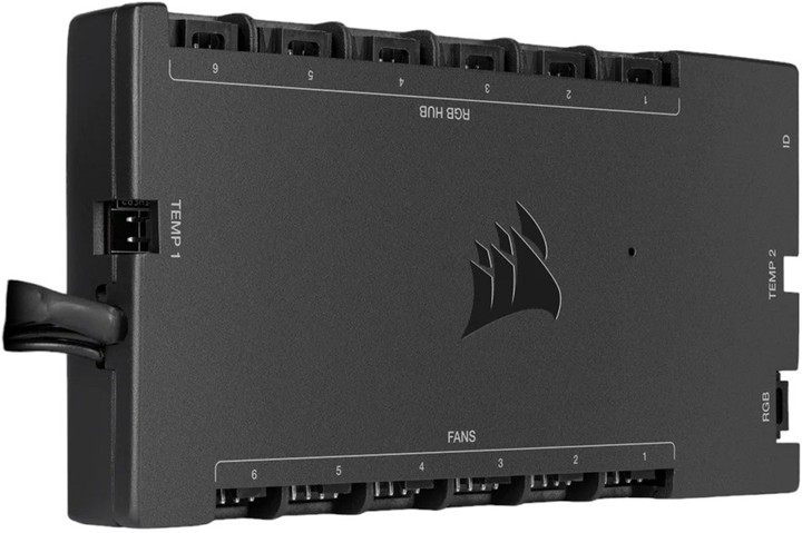 Інтелектуальний контролер RGB-підсвічування та швидкості обертання вентилятора Corsair Icue Commander Core XT (CL-9011112-WW) - зображення 2