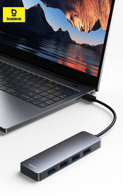 USB-Хаб Baseus UltraJoy Series 4-портовый USB 3.0 (USB A на USB 3.0*4) BS-OH080 - изображение 3