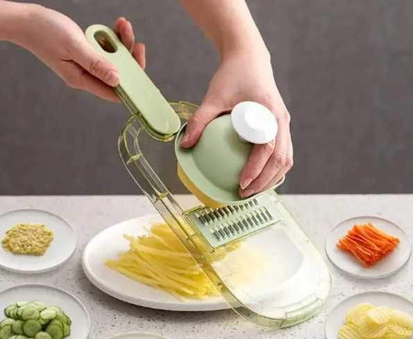 Овощерезка слайсер&nbsp;ZHM1009 Multifunctional Vegetable Cutter с контейнером 4 в 1 (ZHM1009) - изображение 3