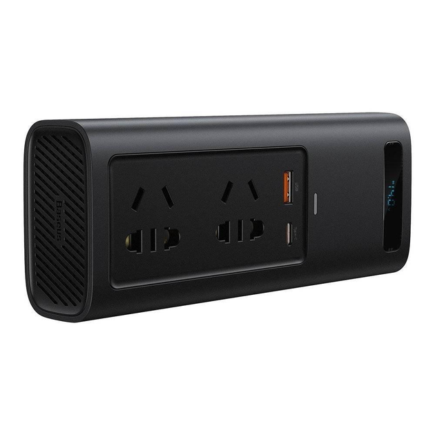 Автомобильный преобразователь инвертор Baseus 150W Inverter с 2 розетками на 220V+USB+Type-C (GFDH-7672) - изображение 7