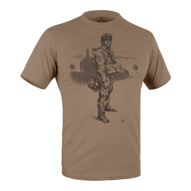 Футболка c рисунком Paratrooper 3XL Coyote Brown - изображение 1