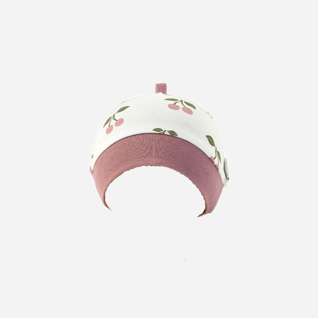 Дитяча демісезонна шапка-біні для дівчинки Nicol 204054 32 см Білий/Рожевий (5905601020530) - зображення 1