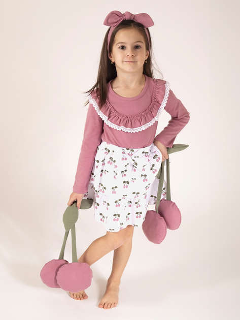 Дитяча футболка з довгими рукавами для дівчинки Nicol 204141 104 см Рожева (5905601021520) - зображення 2
