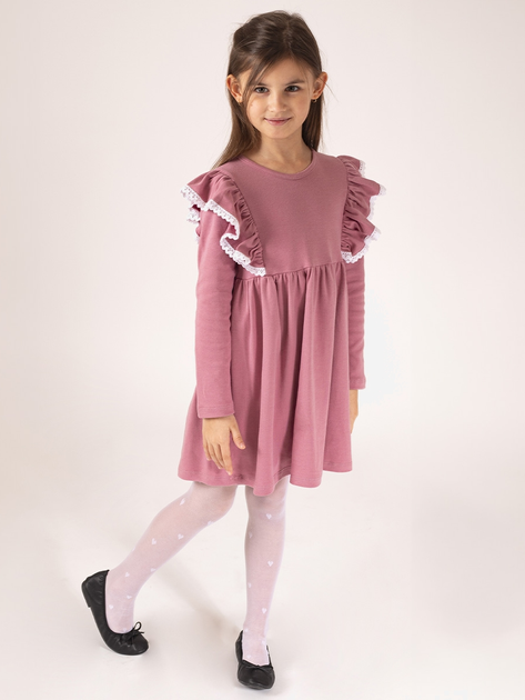 Дитяча сукня для дівчинки Nicol 204169 110 см Рожева (5905601021995) - зображення 2