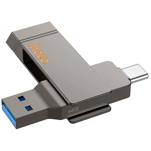 Флеш пам`ять Hoco UD15 64GB Flash Drive 2in1 Type-C USB 3.2 ...